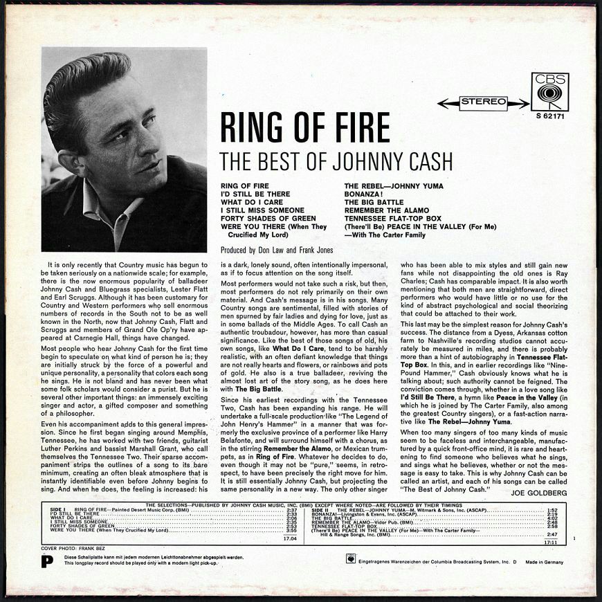 Ring of Fire - Johnny Cash (CD) music collectible [Barcode 074646689028] - Main Image 2