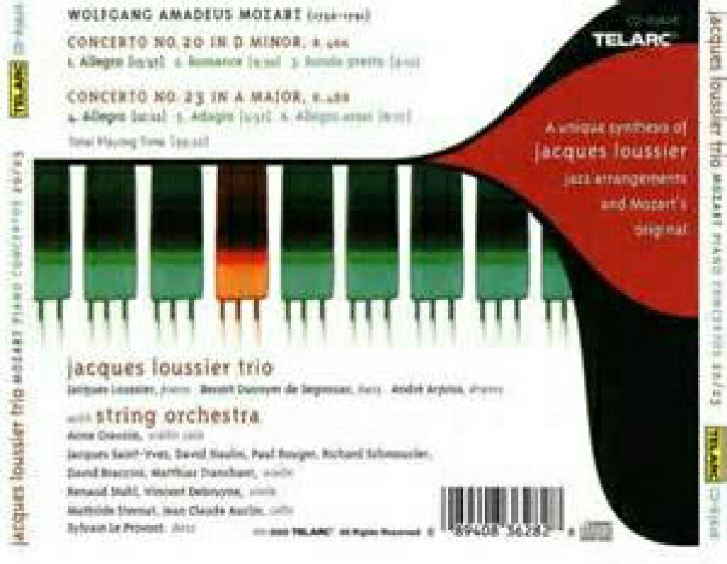 Loussier. Mozart Piano Concertos 20/23 - Jacques Loussier Trio (CD - 59) music collectible [Barcode 089408362828] - Main Image 2