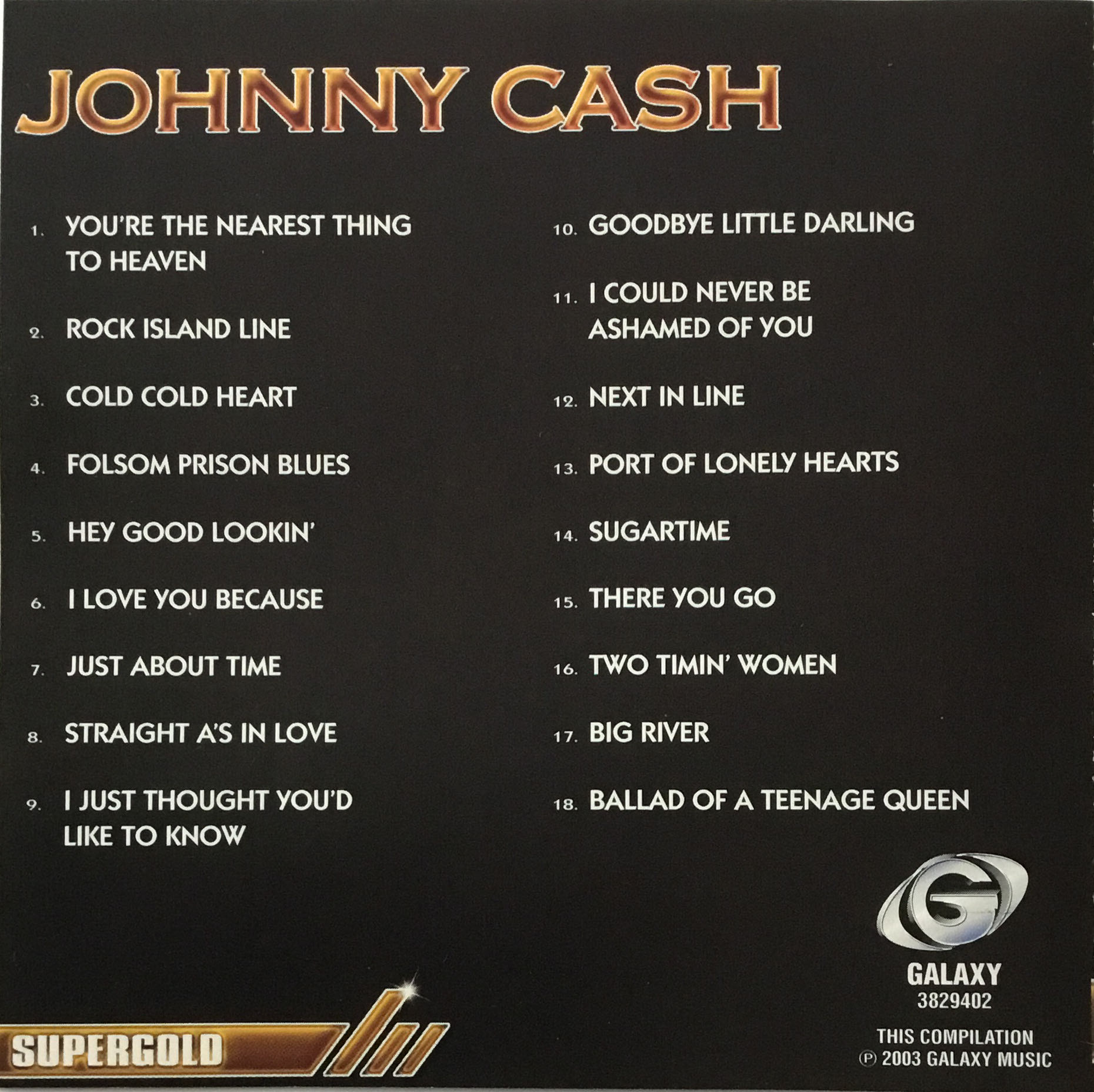 Supergold - Cash, Johnny (CD - 41) music collectible [Barcode 8711638294021] - Main Image 3
