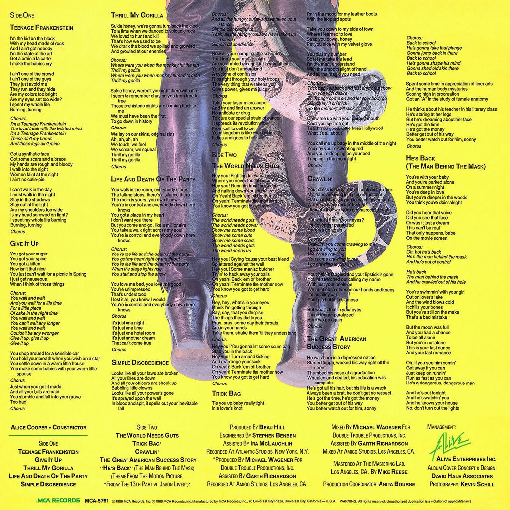 Constrictor - Cooper- Alice (12”) music collectible - Main Image 2