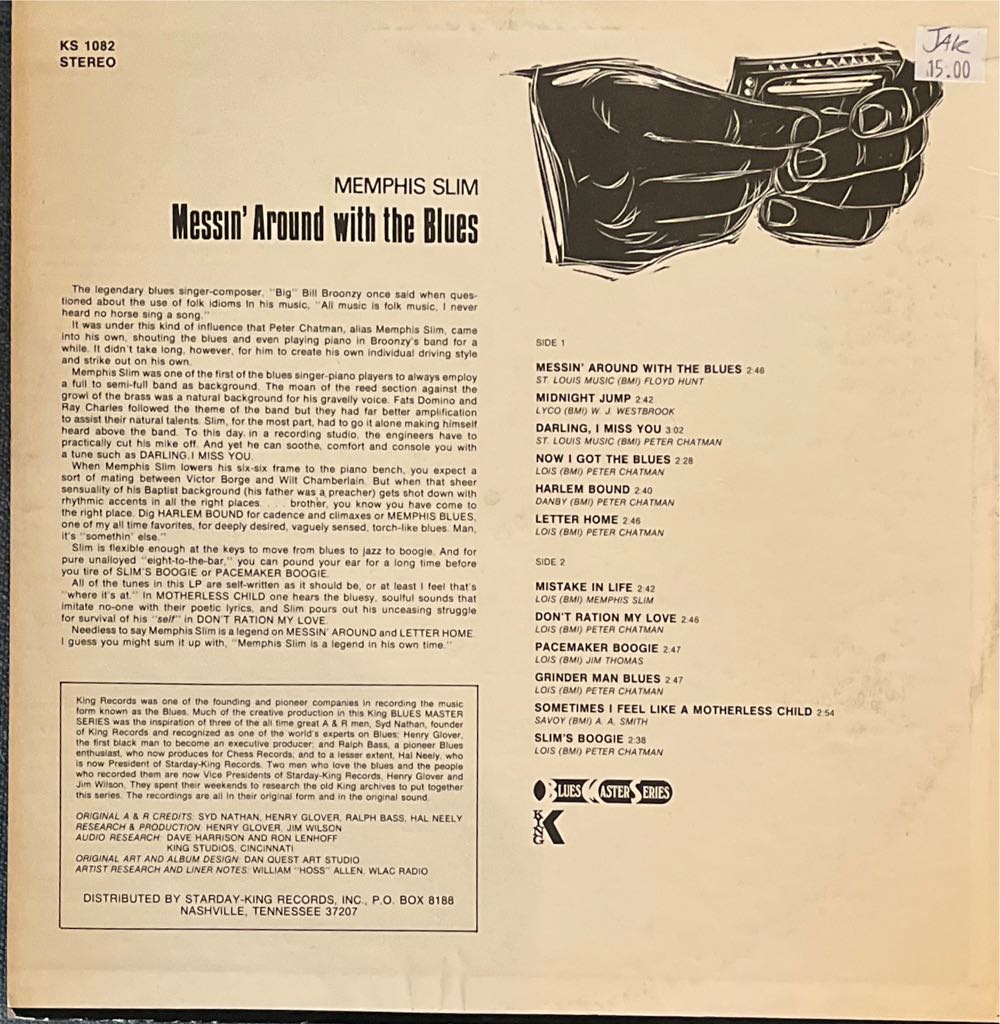 Messin Around With The Blues - Memphis Slim music collectible - Main Image 2
