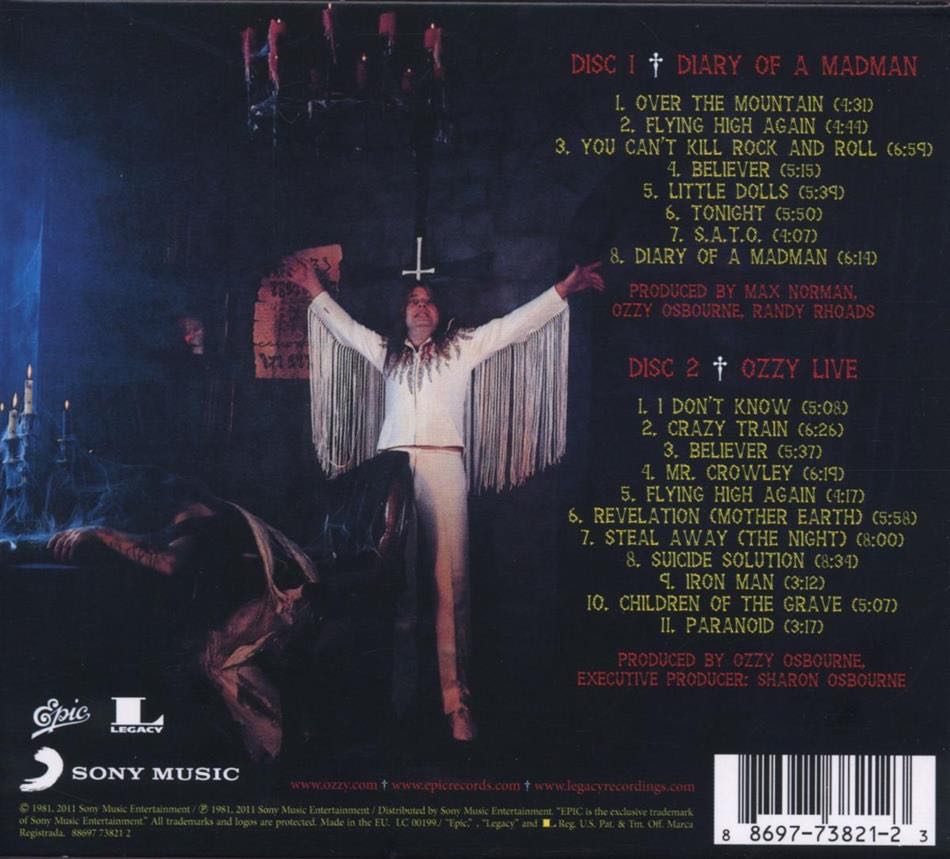 Diary of a Madman - Ozzy Osbourne (CD - 43) music collectible [Barcode 888751060326] - Main Image 3