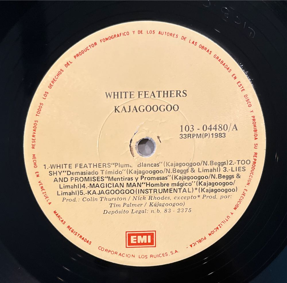 White Feathers - Kajagoogoo (12” - 38) music collectible [Barcode 077771709418] - Main Image 3