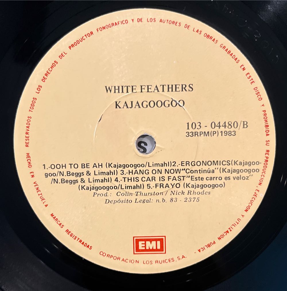 White Feathers - Kajagoogoo (12” - 38) music collectible [Barcode 077771709418] - Main Image 4