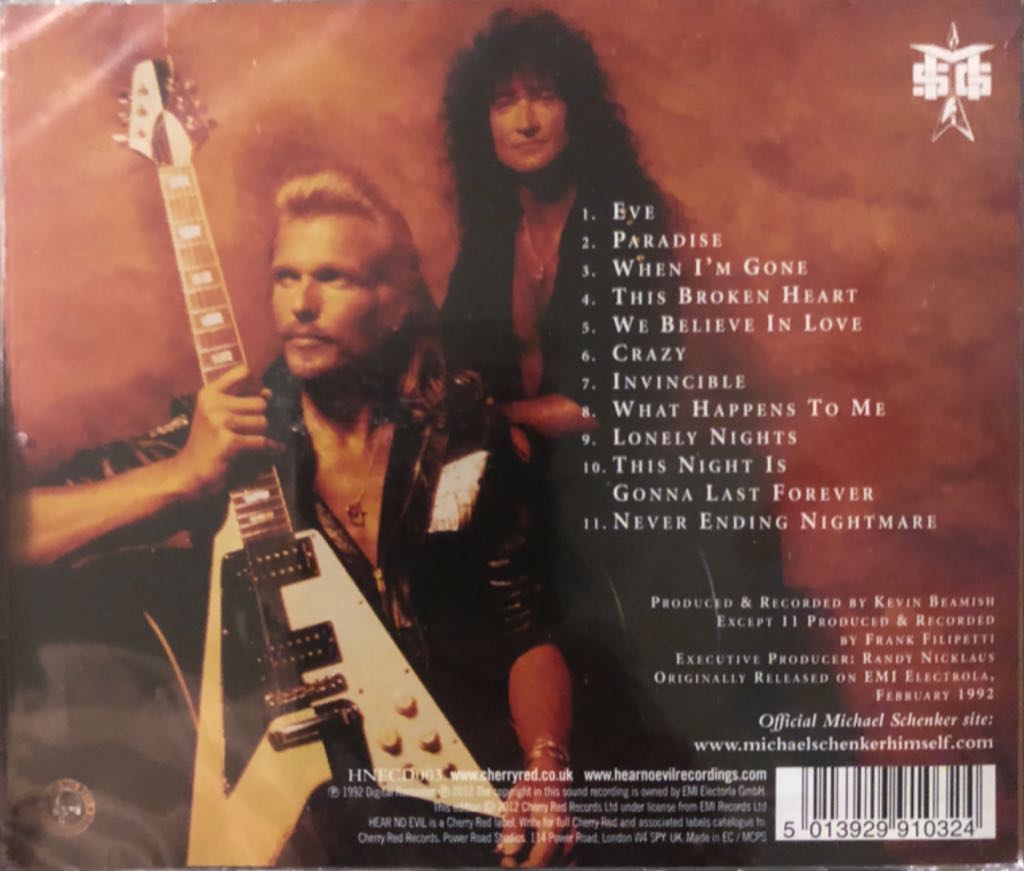 M.S.G. - Michael Schenker (CD) music collectible [Barcode 5013929910324] - Main Image 2