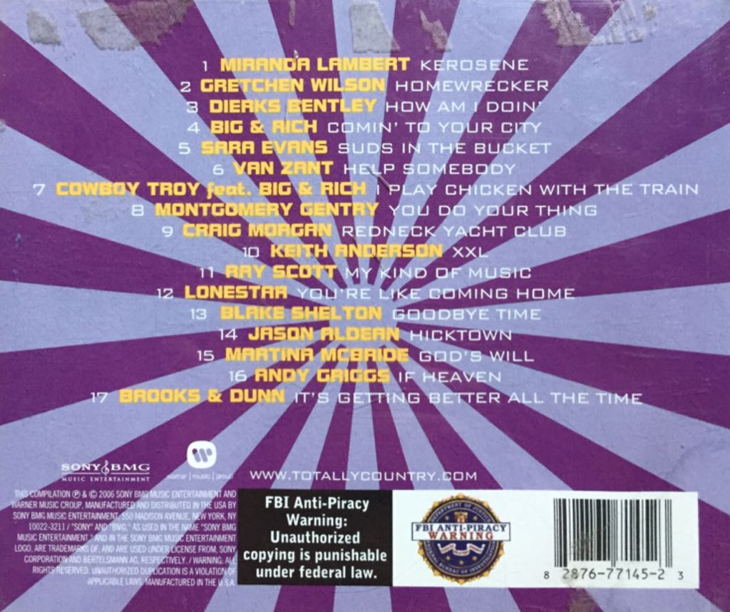 Totally Country 5 - Various Country Artists (CD - 65) music collectible [Barcode 828767714523] - Main Image 2