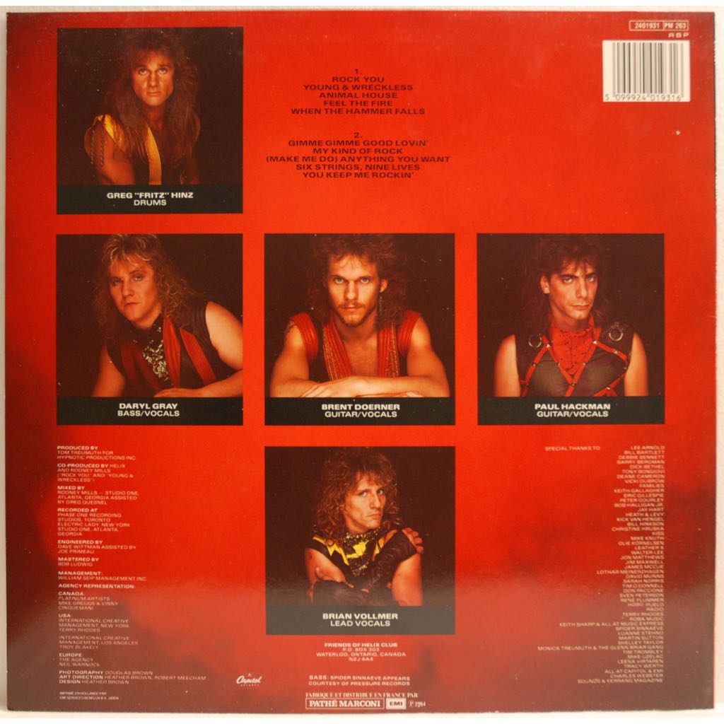 Walkin’ The Razor’s Edge - Helix (12”) music collectible [Barcode 077771236211] - Main Image 2