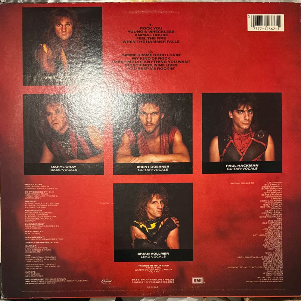 Walkin’ The Razor’s Edge - Helix (12”) music collectible [Barcode 077771236211] - Main Image 3