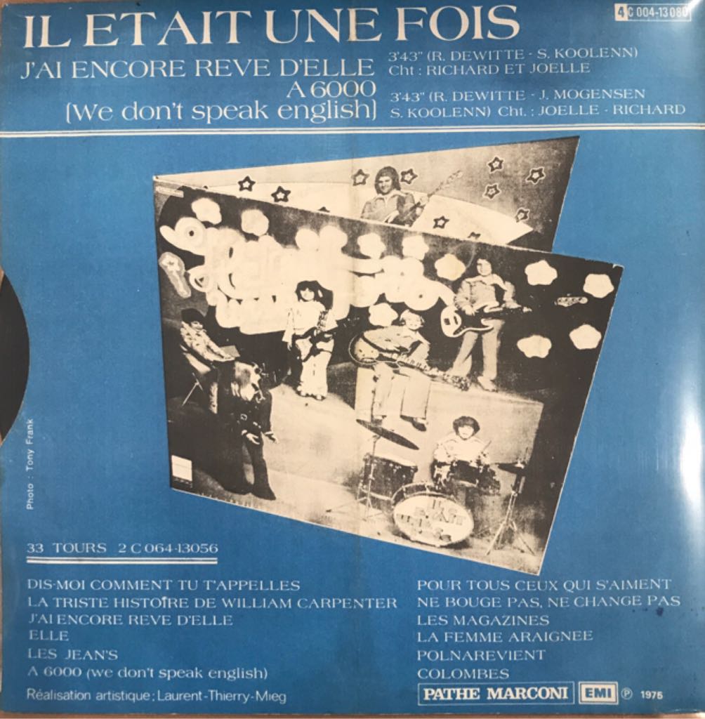 J’ai encore rêvé d’elle - Il était une fois (7”) music collectible - Main Image 2