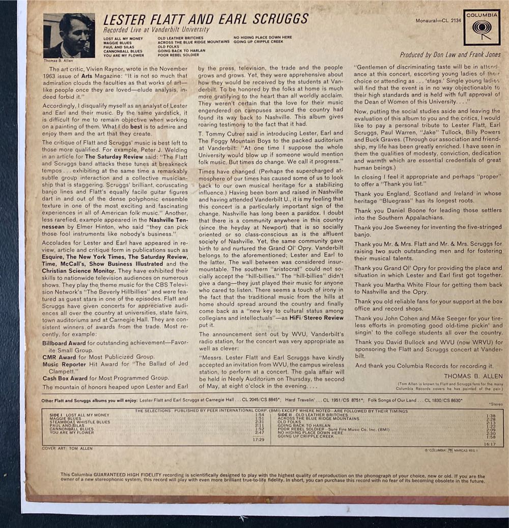 Recorded Live At Vanderbilt University - Flatt And Scruggs (MP3) music collectible - Main Image 2