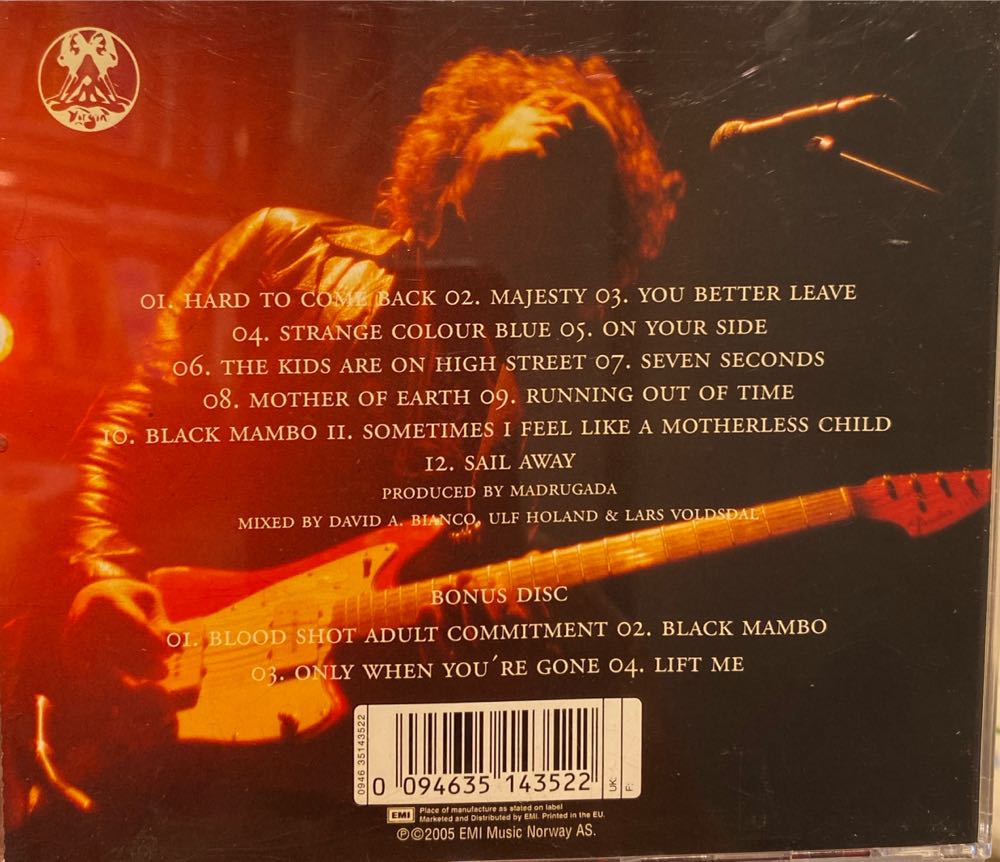 Live at Tralfamadore (H) - Madrugada (CD) music collectible [Barcode 094635143522] - Main Image 2