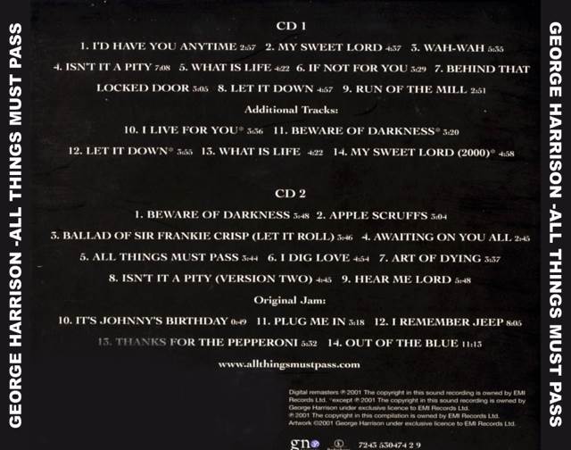 Harrison. All Things Must Pass - George Harrison (AIFF) music collectible - Main Image 2