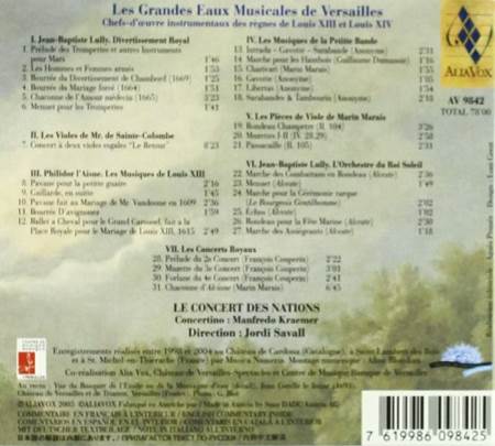 Les Grandes Eaux Musicales De Versailles - Jordi Savall & Le Concet Des Nations (AIFF) music collectible - Main Image 2