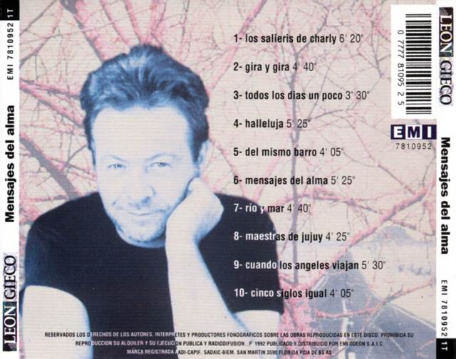 Gieco. Mensajes Del Alma - León Gieco (AIFF) music collectible - Main Image 2