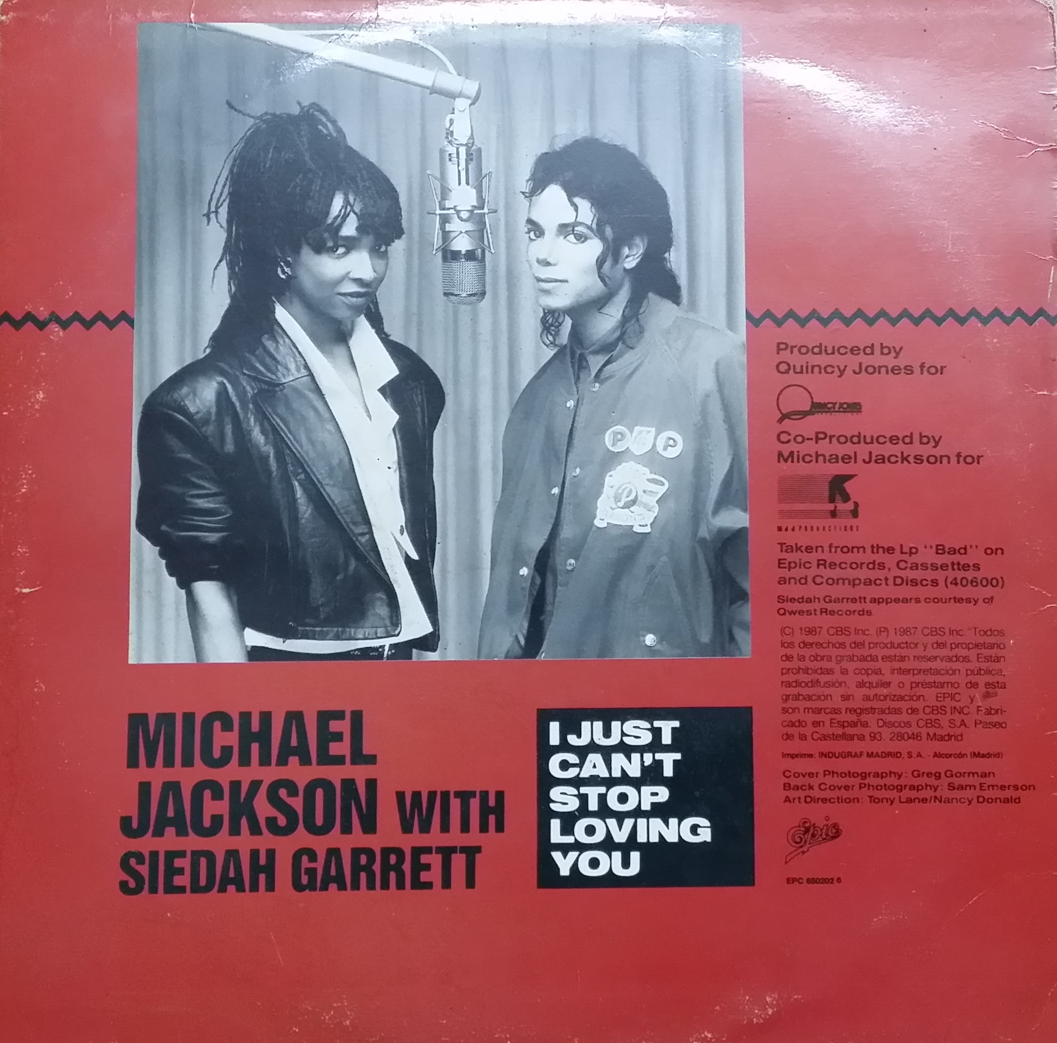 I Just Can’t Stop Loving You - Michael Jackson music collectible - Main Image 2