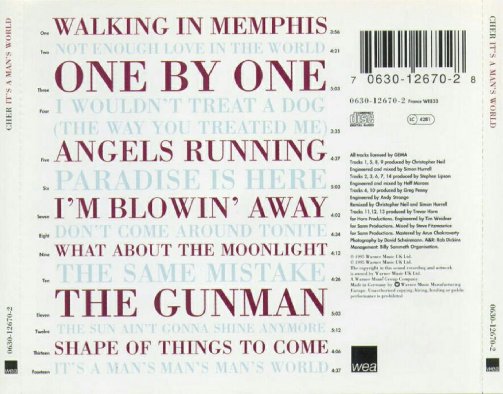 It’s a Man’s World - Cher (CD) music collectible [Barcode 706301267028] - Main Image 2