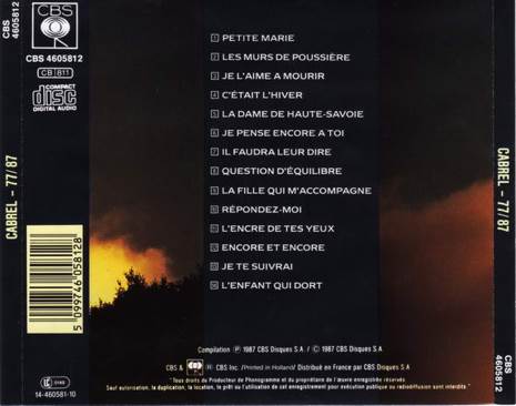 77-87 - Cabrel, Francis (12”) music collectible - Main Image 2