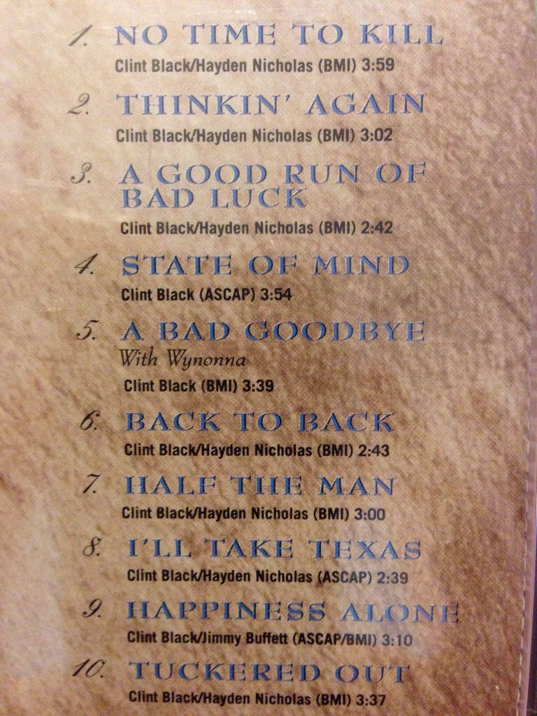 No Time to Kill - Black, Clint (CD - 32) music collectible [Barcode 078636623924] - Main Image 2