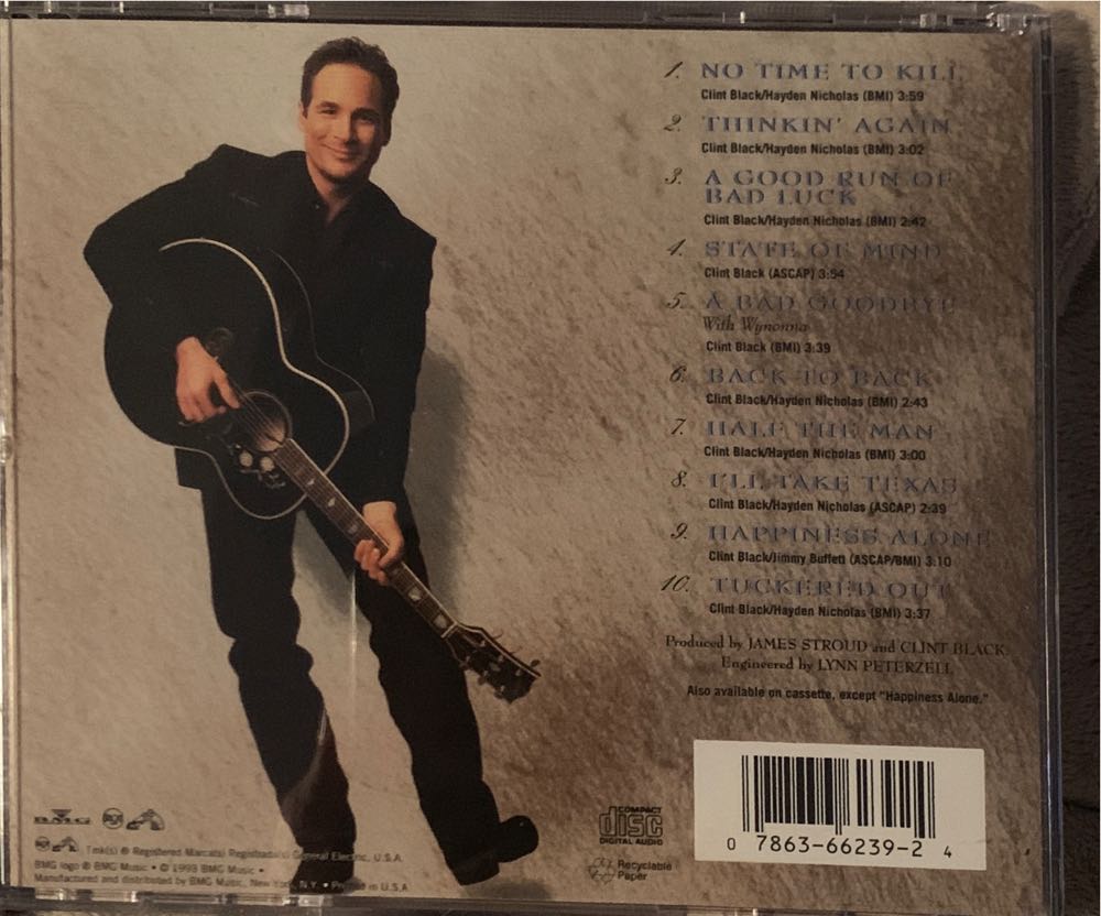 No Time to Kill - Black, Clint (CD - 32) music collectible [Barcode 078636623924] - Main Image 3
