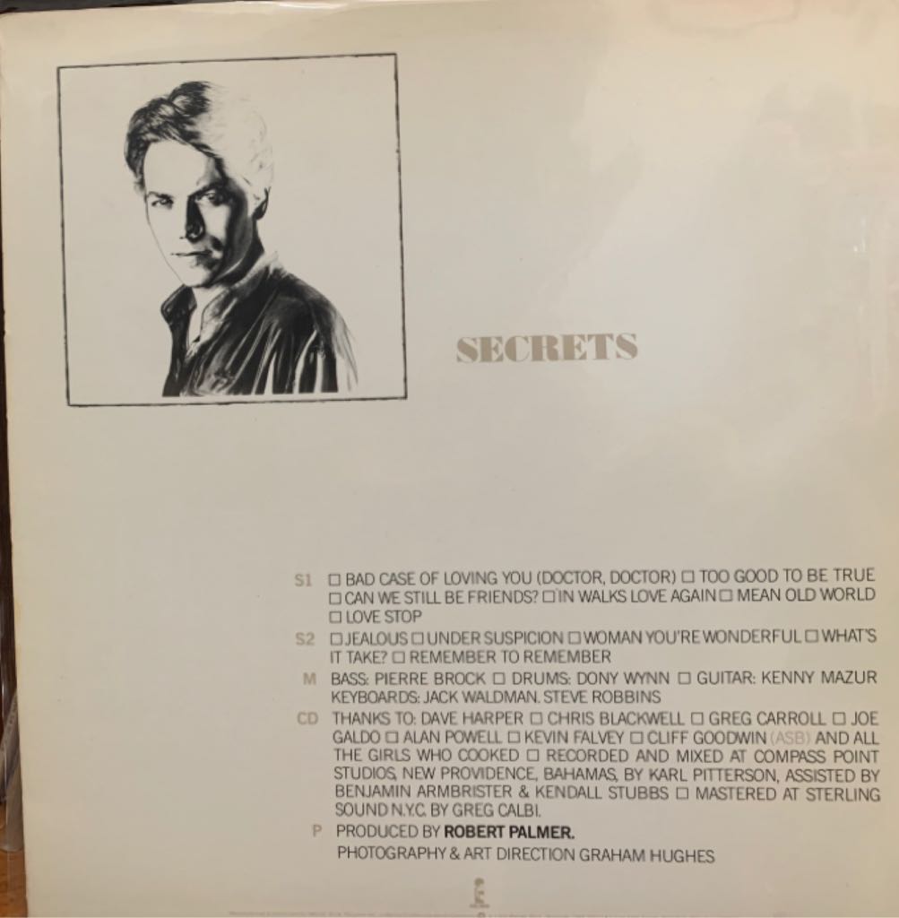 Secrets - Robert Palmer (12”) music collectible - Main Image 2