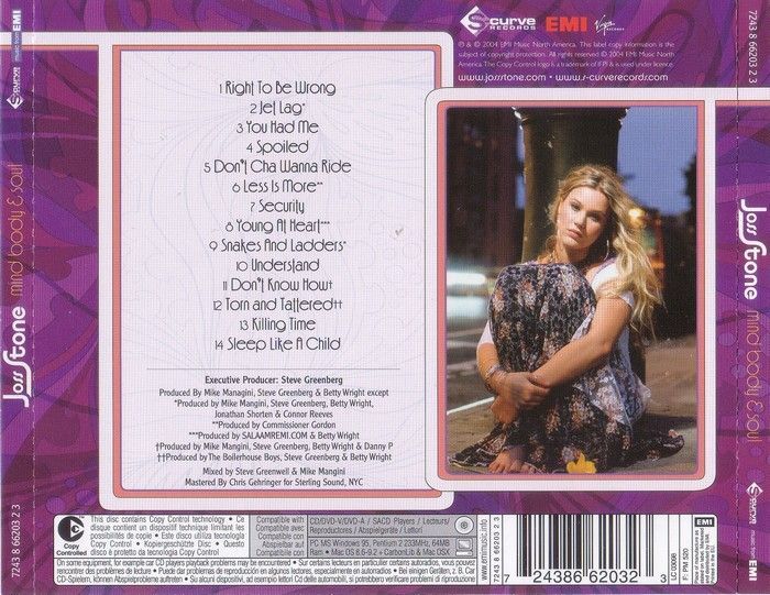Mind Body & Soul - Joss Stone (CD - 72) music collectible [Barcode 724386620323] - Main Image 2