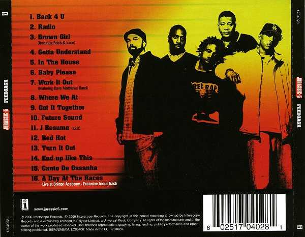 Feedback - Jurassic 5 (CD) music collectible [Barcode 602517040281] - Main Image 2