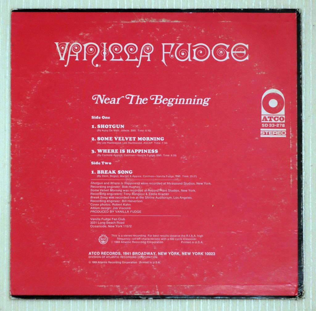 Near The Beginning - Vanilla Fudge (12” - 44) music collectible - Main Image 2