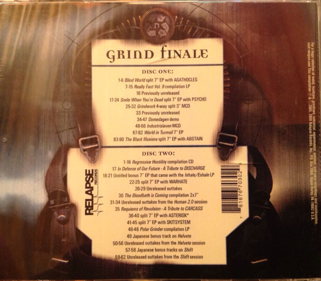 Grind Finale - Nasum (CD) music collectible [Barcode 781676703029] - Main Image 2
