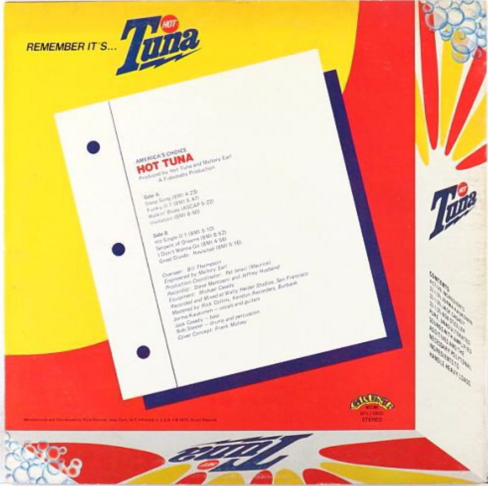 America’s Choice - Hot Tuna (12”) music collectible - Main Image 2
