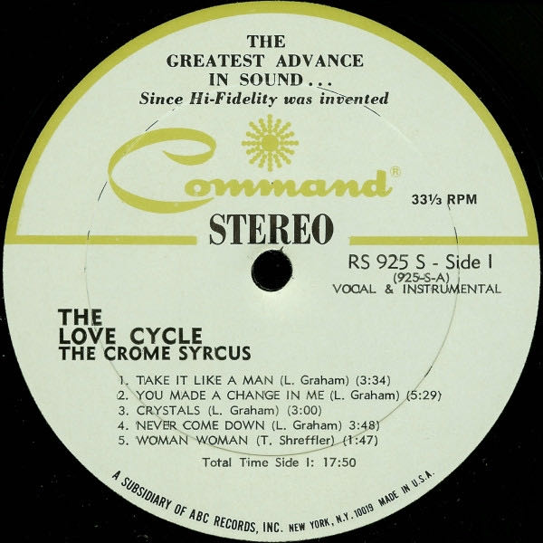 Love Cycle - Crome Syrcus, The (12” - 34:27) music collectible - Main Image 3