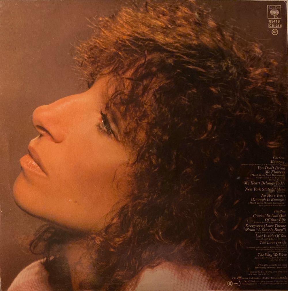 Memories (H) - Barbra Streisand (12”) music collectible [Barcode 9399708541825] - Main Image 2