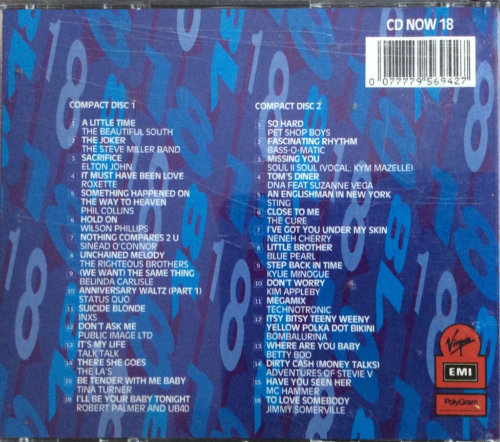 Now That’s What I Call Music! 018 - Various Artists (CD) music collectible [Barcode 077779569427] - Main Image 2