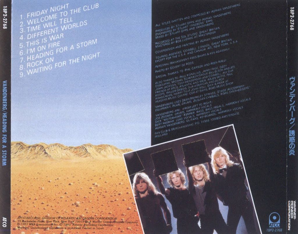 Heading For A Storm - Vandenberg (12” - 36) music collectible - Main Image 2