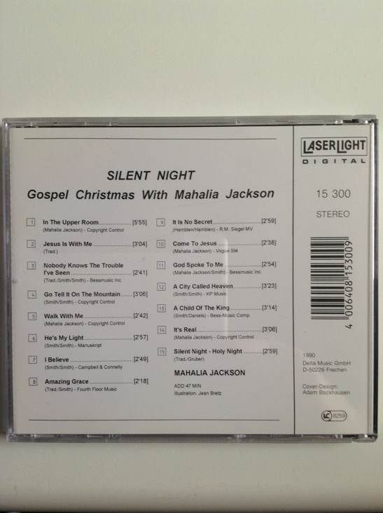 Silent Night - Mahalia Jackson (CD - 47) music collectible [Barcode 4006408153009] - Main Image 2