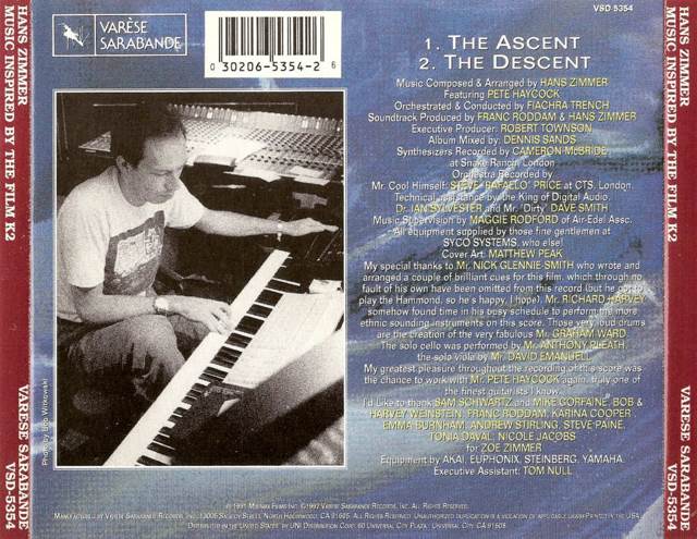 K2 - Hans Zimmer (CD) music collectible - Main Image 2