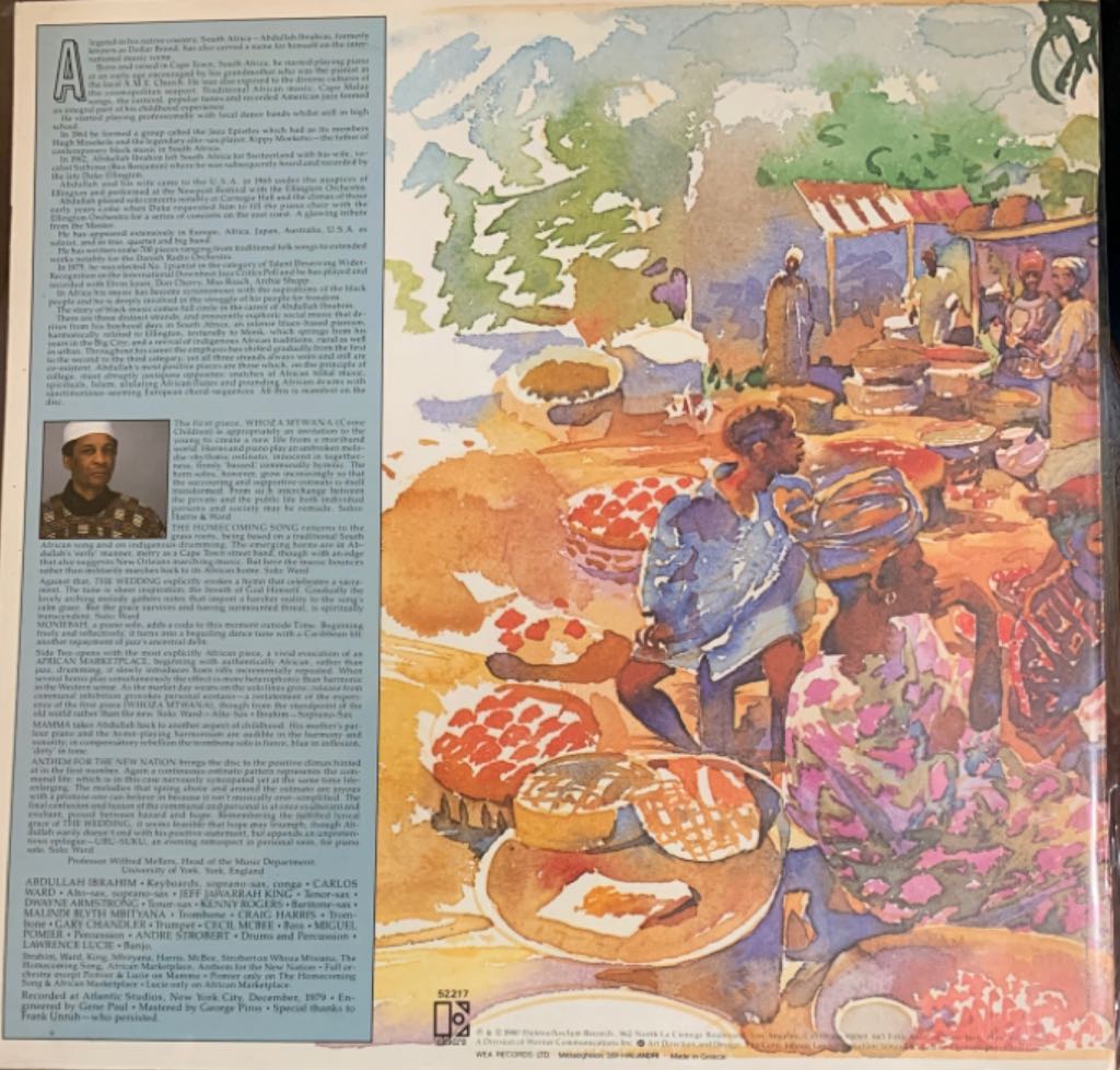 African Marketplace - Ibrahim, Abdullah (Dollar Brand) (12” - 39:9) music collectible - Main Image 2