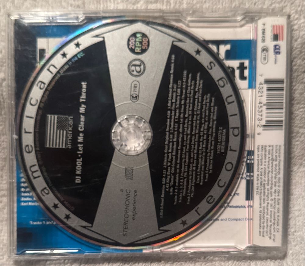 Let Me Clear My Throat - Dj Kool (CD) music collectible [Barcode 743214537329] - Main Image 2
