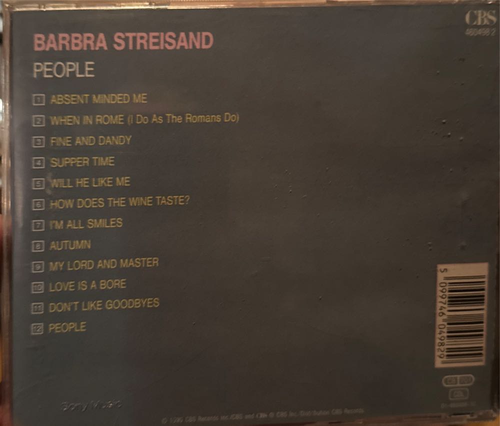 People - Barbra Streisand (CD - 33) music collectible [Barcode 5099746049829] - Main Image 3
