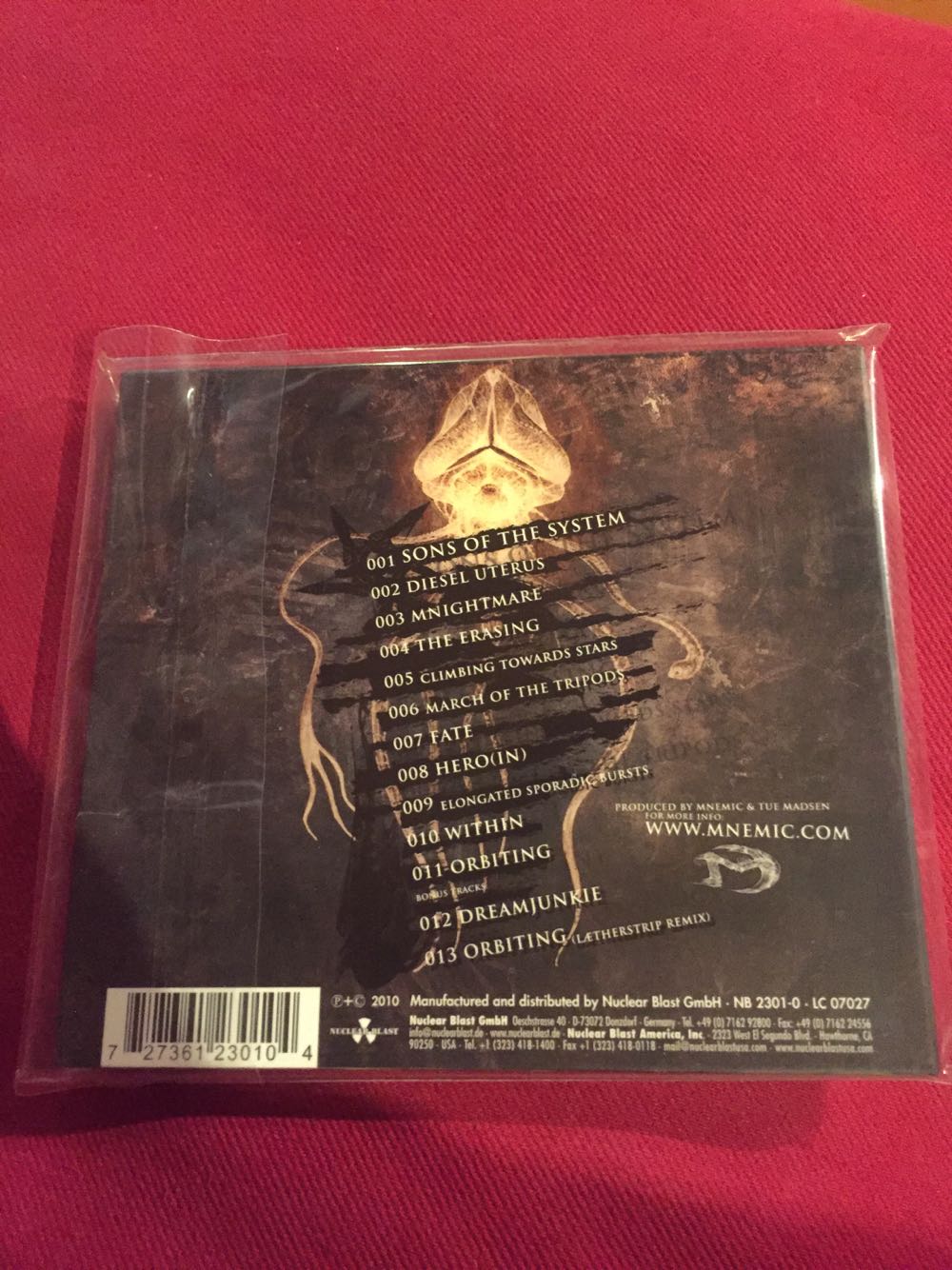 Sons of the System - Mnemic (CD) music collectible [Barcode 727361230104] - Main Image 2