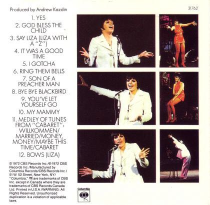 Liza With A ”Z” - Minnelli, Liza (12”) music collectible - Main Image 2