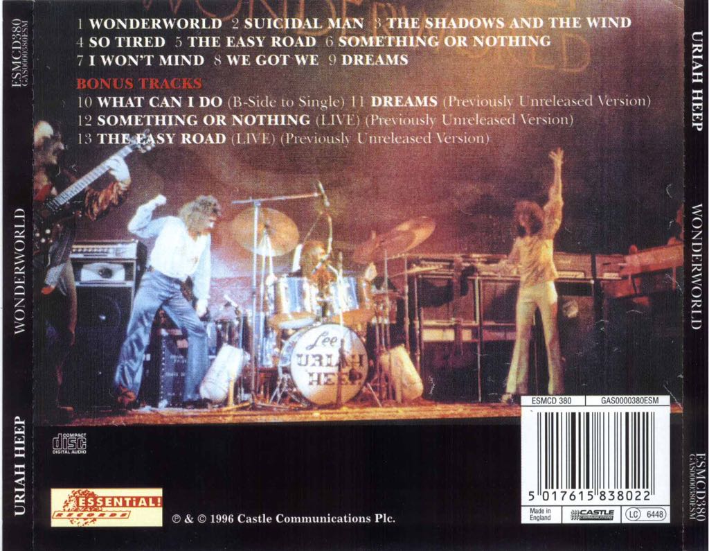 Wonderworld (1996 Castle Communications reissue with bonus tracks) - Uriah Heep (CD) music collectible [Barcode 5017615838022] - Main Image 2