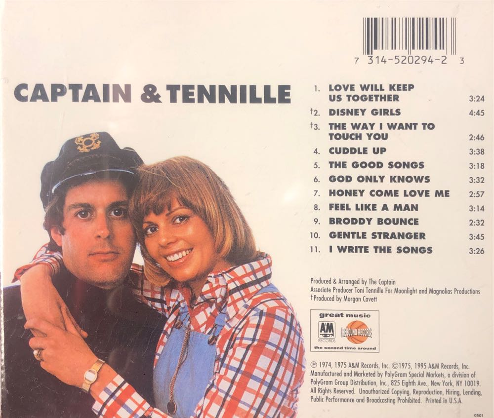 Love Will Keep Us Together - Captain And Tennille - Captain & Tennille (12”) music collectible [Barcode 731452029423] - Main Image 2
