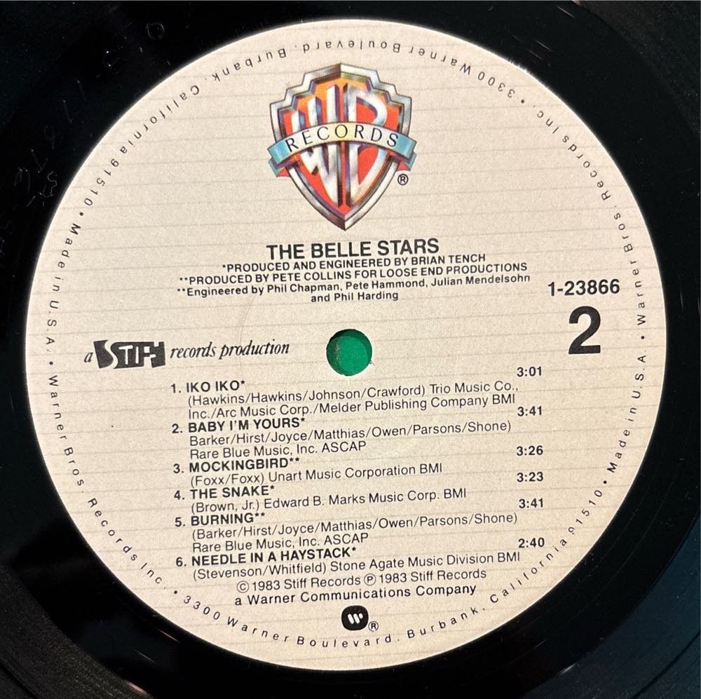 The Belle Stars - Belle Stars, The (12”) music collectible - Main Image 4