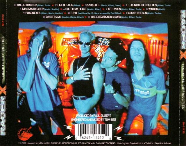 Technical Difficulties - Racer X (CD - 50) music collectible [Barcode 026245114128] - Main Image 2