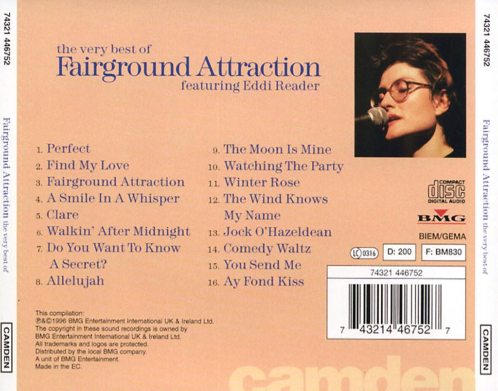 The Very Best Of - Fairground Attraction (CD - 59) music collectible [Barcode 743214467527] - Main Image 2