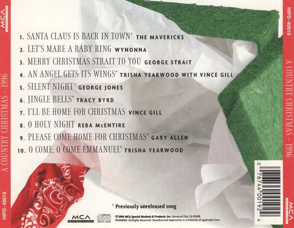 A Country Christmas  - Various Artist (CD) music collectible [Barcode 076744001924] - Main Image 2
