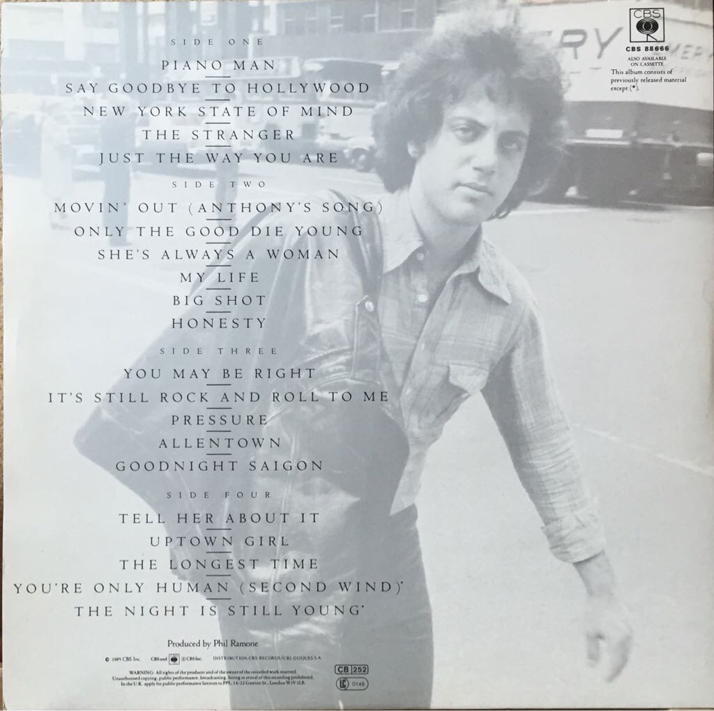 Greatest Hits Volume 1 & Volume 2 - Billy Joel (CD - 11355) music collectible - Main Image 2