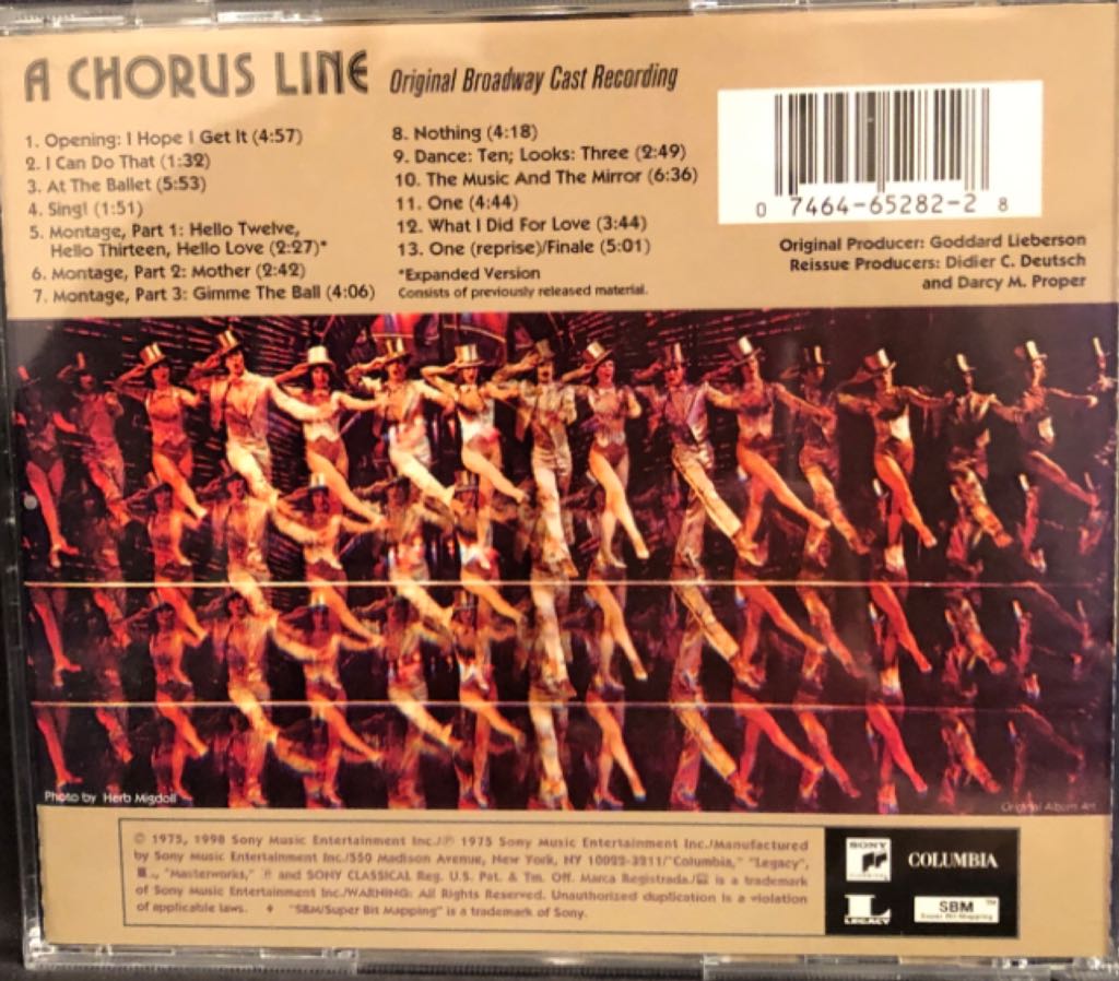 Chorus Line, A - Broadway Cast (MP3) music collectible [Barcode 074646528228] - Main Image 2