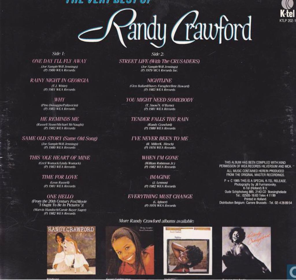 The Very Best Of Randy Crawford - Randy Crawford (12”) music collectible - Main Image 2