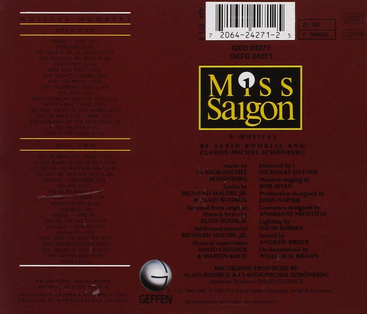 Miss Saigon - Original London Cast (CD - 107) music collectible [Barcode 075992427128] - Main Image 2